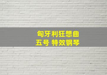 匈牙利狂想曲五号 特效钢琴